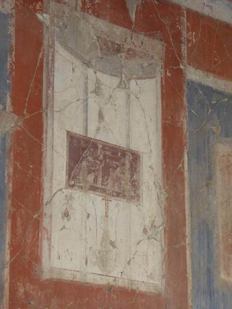 VI.16 Herculaneum. September 2016. Upper central painting from east wall.
Photo courtesy of Michael Binns.